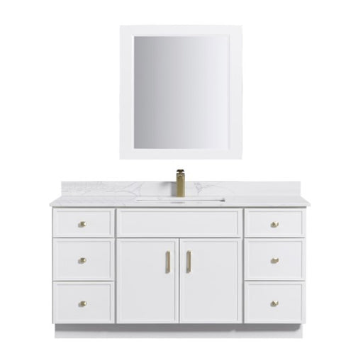 TC 72" Shaker Single Sink Vanity with Slim Panels