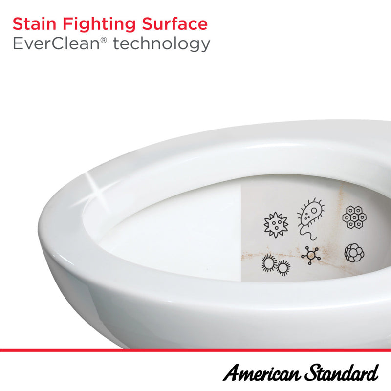 American Standard Champion PRO Two-Piece 1.6 gpf/6.0 Lpf Standard Height Elongated Right Hand Trip Lever Toilet less Seat