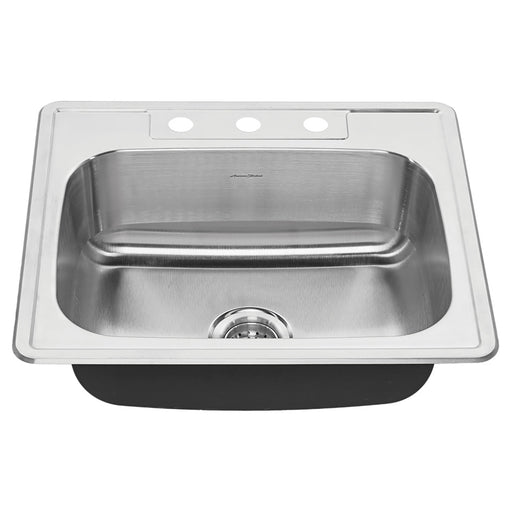American Standard Colony 25 x 22-Inch Stainless Steel 3-Hole Top Mount Single-Bowl ADA Kitchen Sink