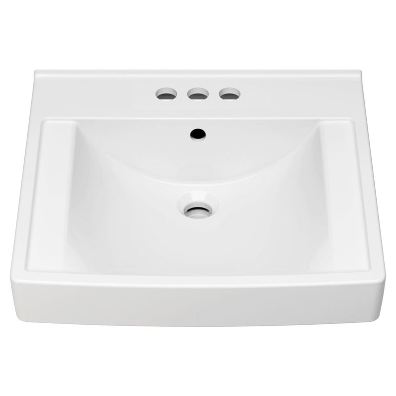 American Standard Decorum 21 x 20-1/4-Inch (533 x 514 mm) Wall-Hung EverClean Sink With 4-Inch Centerset
