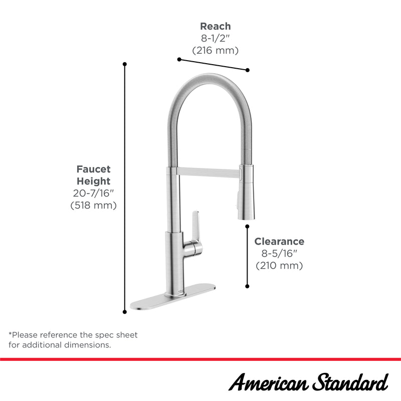 American Standard Porcini Semi-Pro Dual Spray Kitchen Faucet