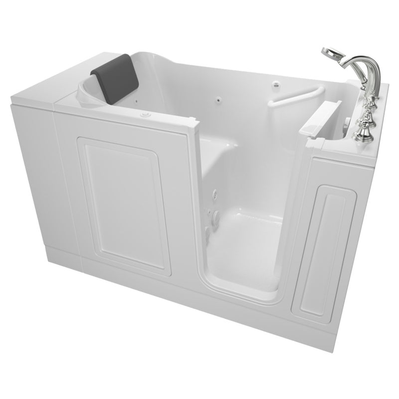 American Standard Acrylic Luxury Series 30 x 51-Inch Walk-in Tub With Whirlpool System - Right-Hand Drain With Faucet