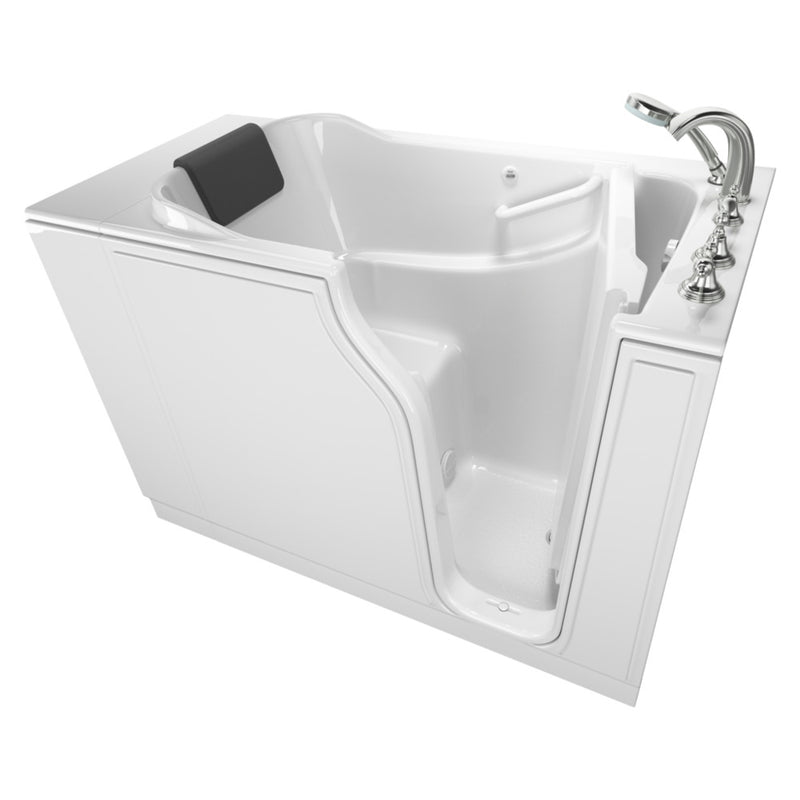 American Standard Gelcoat Premium Series 30 x 52 -Inch Walk-in Tub With Soaking Bath - Right-Hand Drain With Faucet