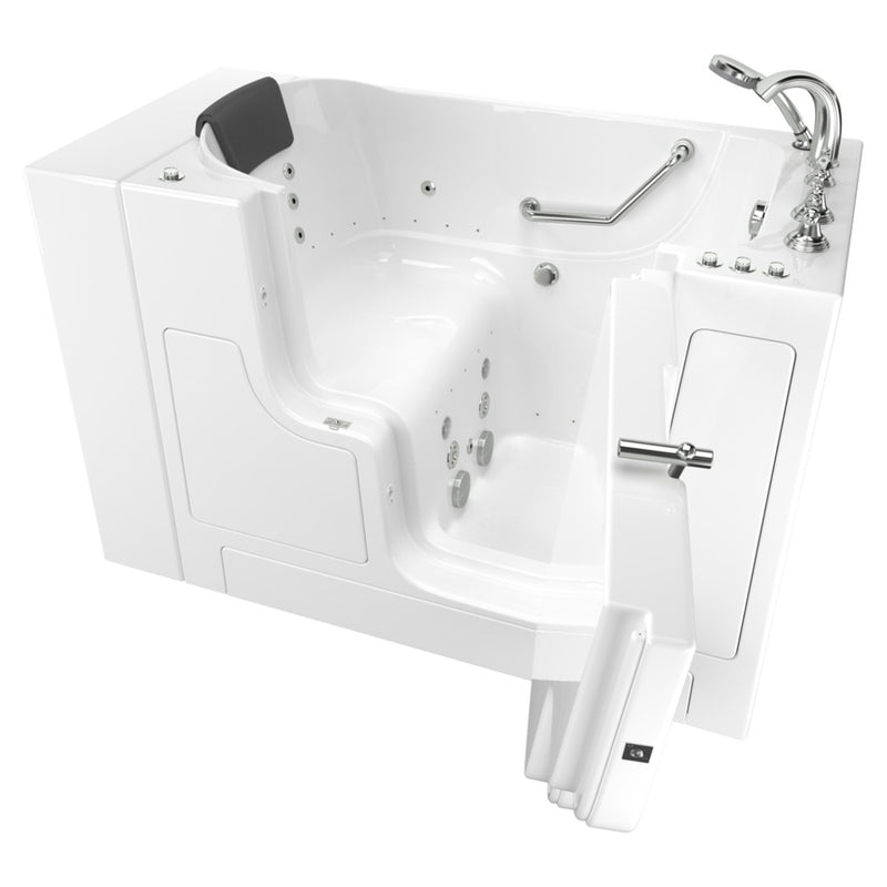 American Standard Gelcoat Premium Series 30 x 52-Inch Walk-in Tub With Combination Air Spa and Whirlpool Systems - Right-Hand Dr