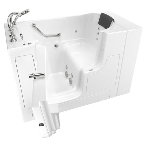 American Standard Gelcoat Premium Series 30 x 52-Inch Walk-in Tub With Whirlpool System - Left-Hand Drain With Faucet