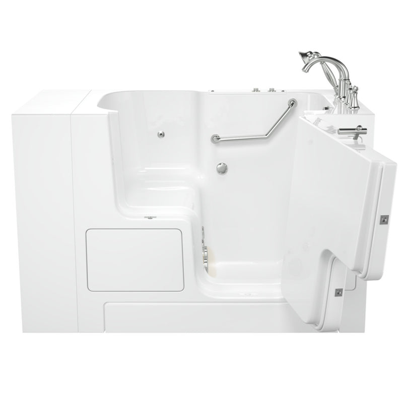American Standard Gelcoat Value Series 32 x 52-Inch Walk-in Tub With Whirlpool System - Right-Hand Drain With Faucet
