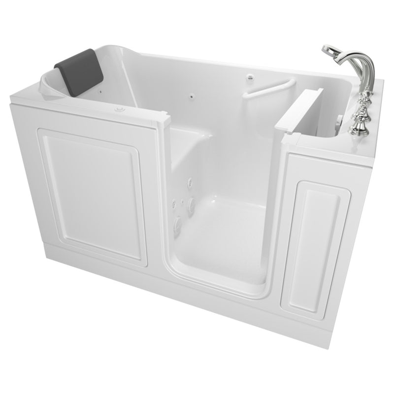 American Standard Acrylic Luxury Series 32 x 60-Inch Walk-in Tub With Whirlpool System - Right-Hand Drain With Faucet