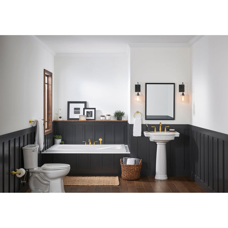 American Standard Delancey Bathtub Faucet With  Lever Handles and Personal Shower for Flash Rough-In Valve