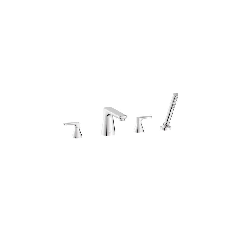 American Standard Millennial Deck Mount Bathtub Faucet with Lever Handles and Personal Shower