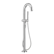 American Standard Contemporary Round Freestanding Bathtub With Lever Handle Faucet for Flash Rough-In Valve