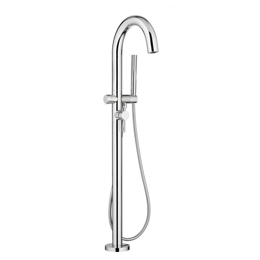 American Standard Contemporary Round Freestanding Bathtub With Lever Handle Faucet for Flash Rough-In Valve