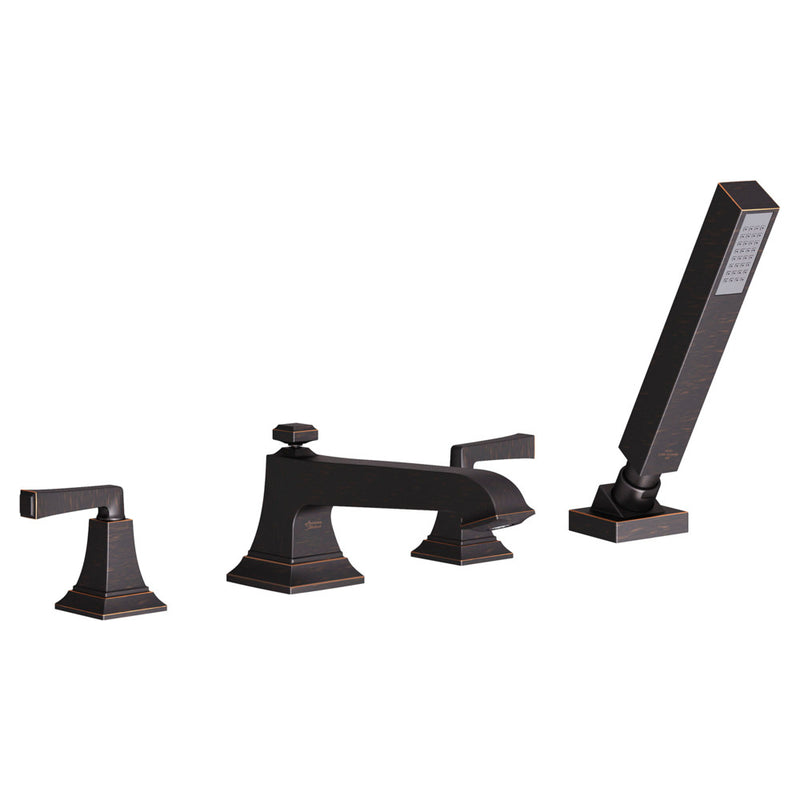 American Standard Town Square S Bathub Faucet With Lever Handles and Personal Shower for Flash Rough-in Valve