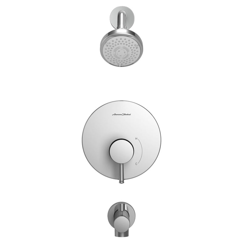 American Standard Serin 1.75 gpm/6.6 L/min Tub and Shower Trim Kit With Water-Saving 3-Function Shower Head Double Ceramic Pres