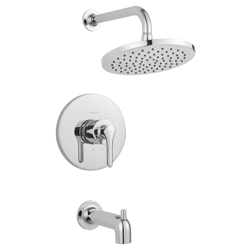 American Standard Studio S 1.8 gpm/6.8 L/min Tub and Shower Trim Kit With Rain Showerhead Double Ceramic Pressure Balance Cartr