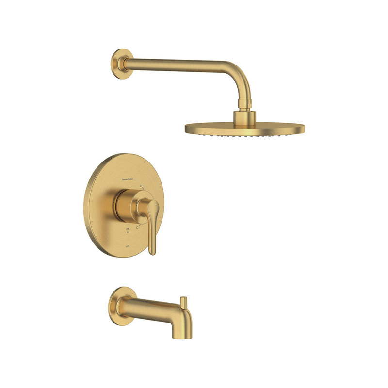 American Standard Studio S 1.8 gpm/6.8 L/min Tub and Shower Trim Kit With Rain Showerhead, Double Ceramic Pressure Balance Cartr