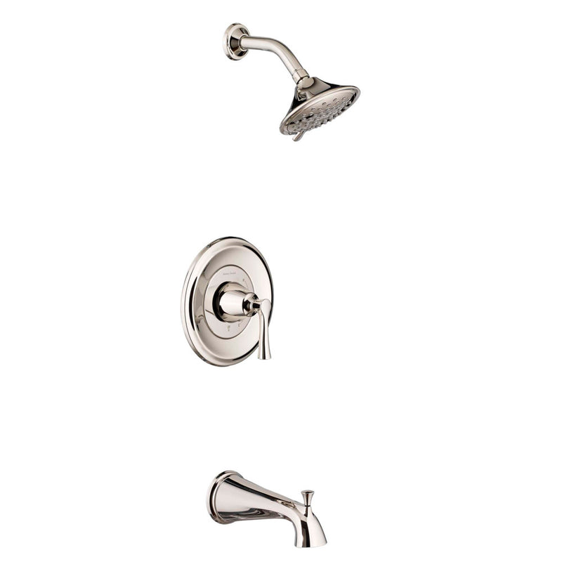 American Standard Estate 2.5 gpm/9.5 L/min Tub and Shower Trim Kit With 3-Function Showerhead, Double Ceramic Pressure Balance C