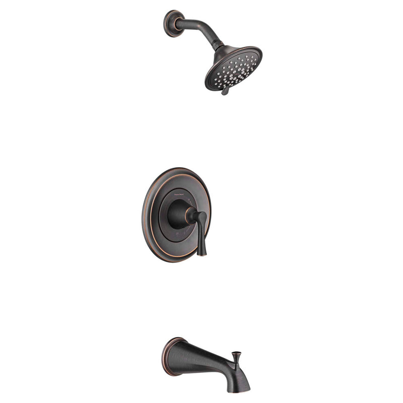 American Standard Estate 2.5 gpm/9.5 L/min Tub and Shower Trim Kit With 3-Function Showerhead, Double Ceramic Pressure Balance C
