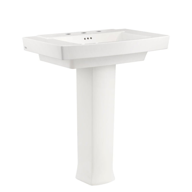 American Standard Townsend 8-Inch Widespread Pedestal Sink Top and Leg Combination