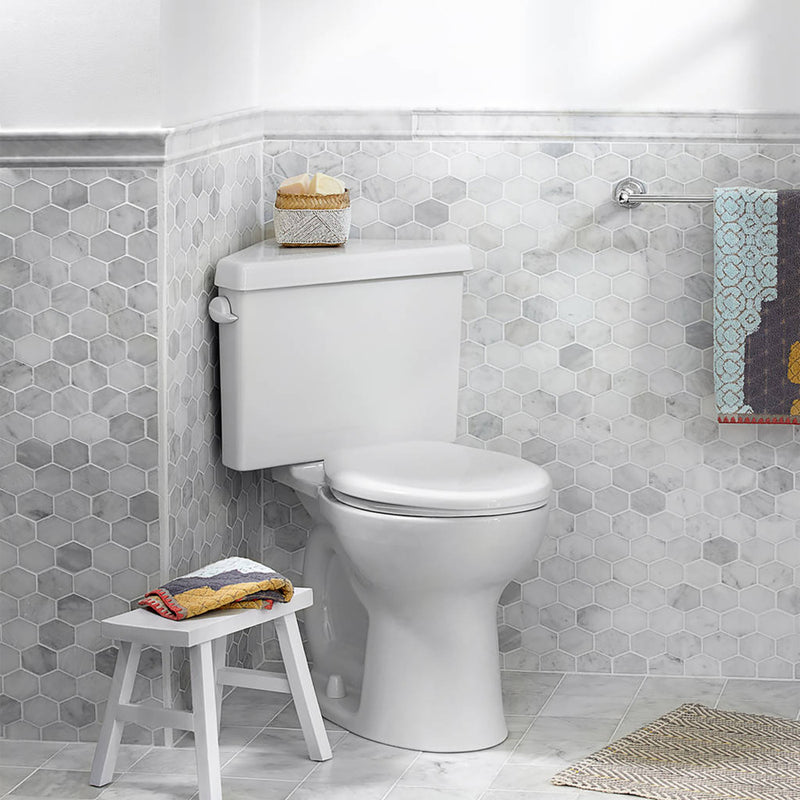 American Standard Triangle Cadet Pro Two-Piece 1.28 gpf/4.8 Lpf Chair Height Elongated Toilet