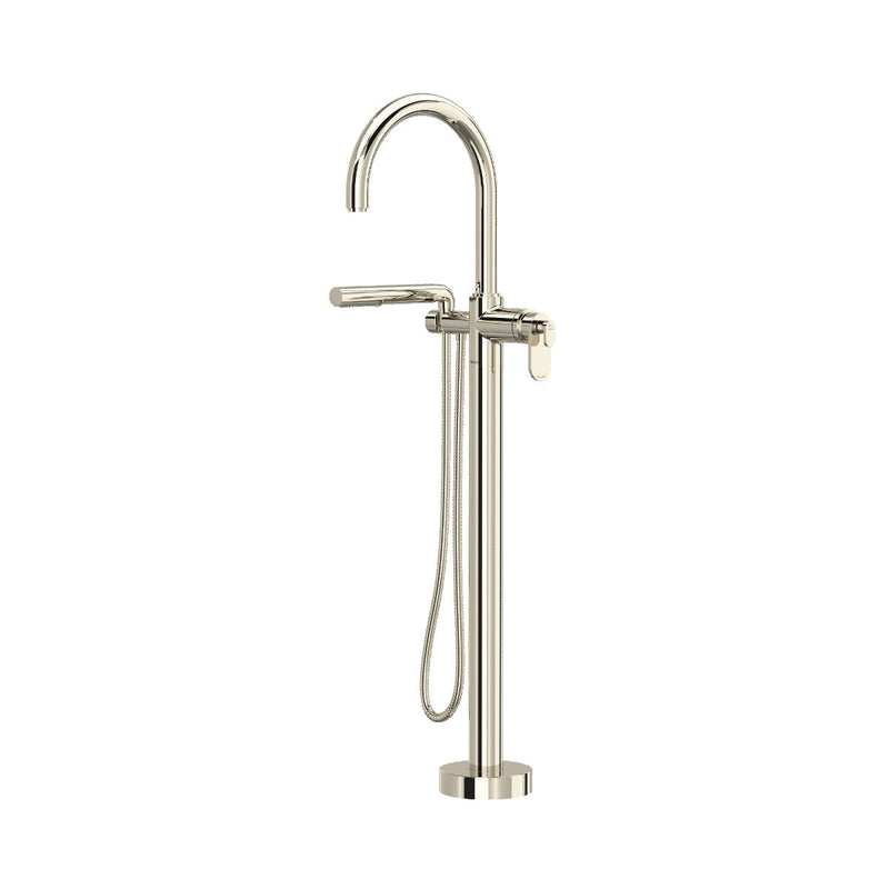 Riobel Arca TAA39 2-Way Type T - Thermostatic Coaxial Floor-Mount Tub Filler With Handshower Trim (Without Rough-in)