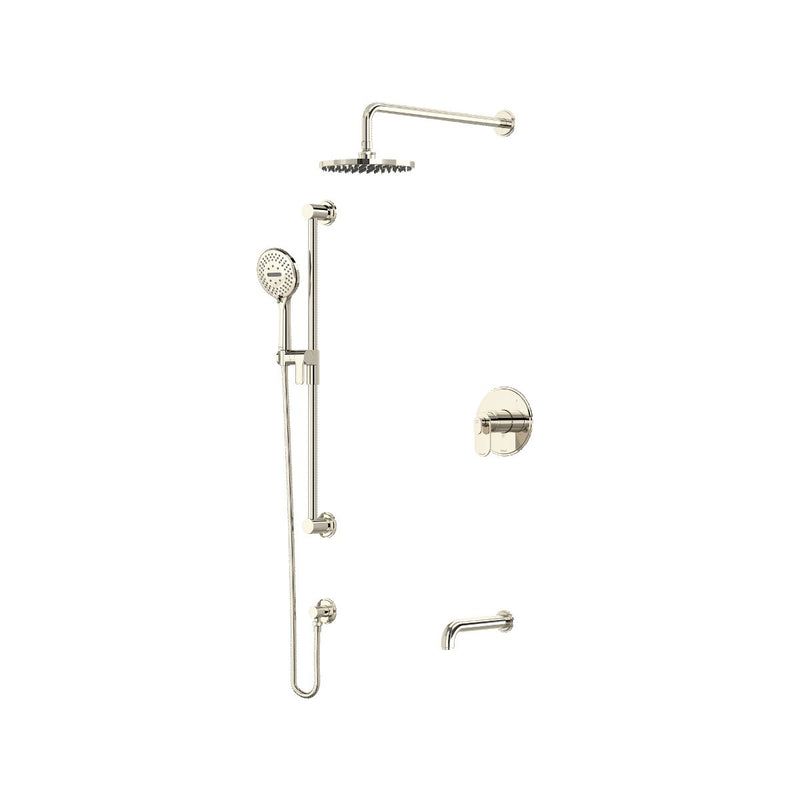 Riobel Arca 3-Way Shower System Trim with Hand Shower Rail, Shower Head and Spout TKIT1345AA-CW