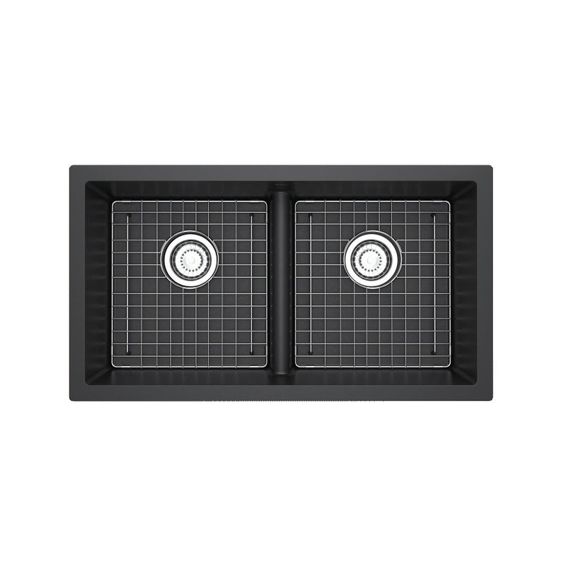 Riobel Fonsa FAUM3318LD 33" Double Bowl Undermount Quartz Kitchen Sink