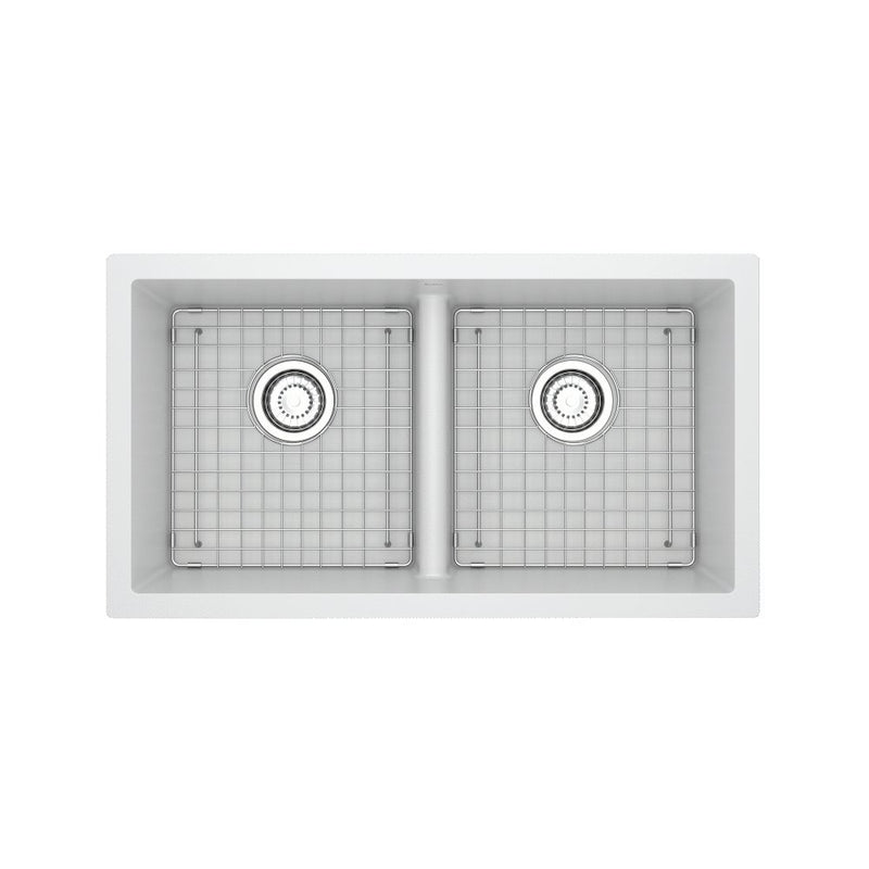Riobel Fonsa FAUM3318LD 33" Double Bowl Undermount Quartz Kitchen Sink