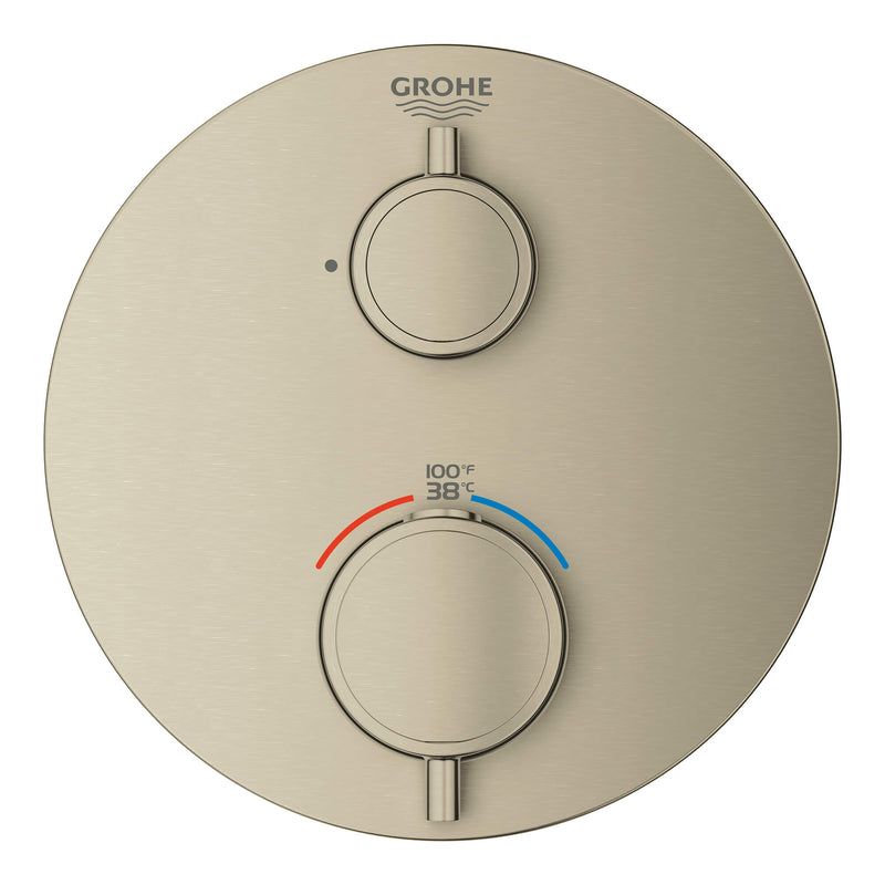 Grohe 24107 Grohtherm Single Function 2-Handle Thermostatic Valve Trim