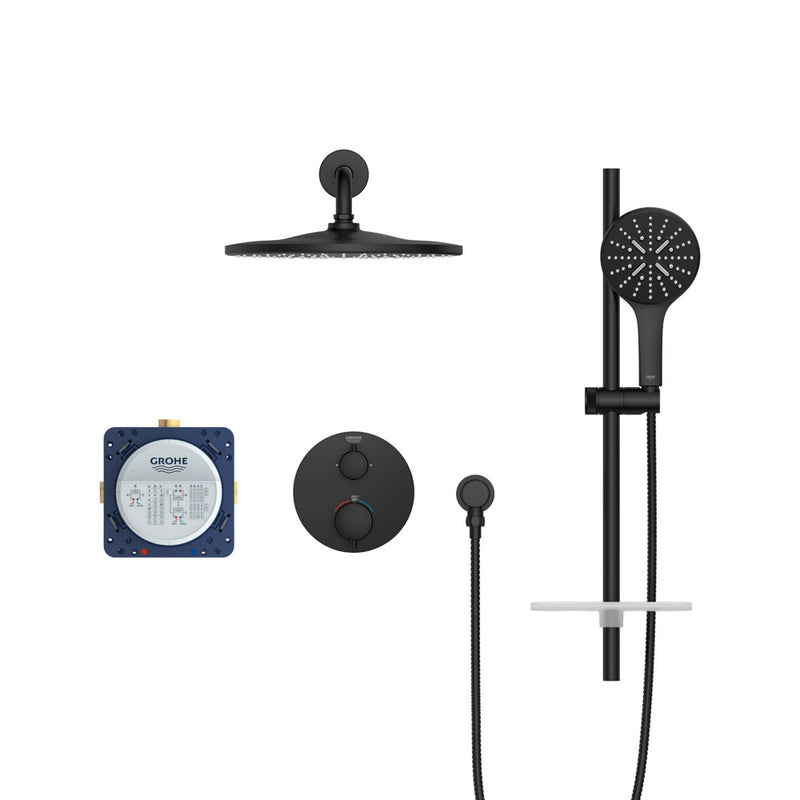 Grohe 103066 Rainshower GrohTherm 2-Handle Thermostatic Dual Function Shower Kit