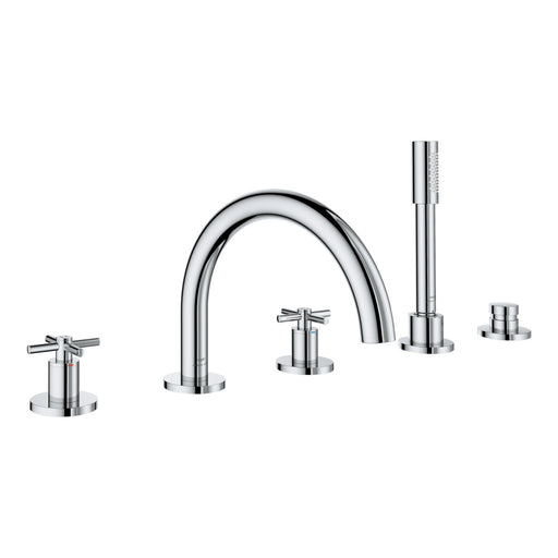 Grohe 25274 Atrio New 5-Hole 2-Handle Deck Mount Roman Tub Faucet with 1.75 GPM Hand Shower
