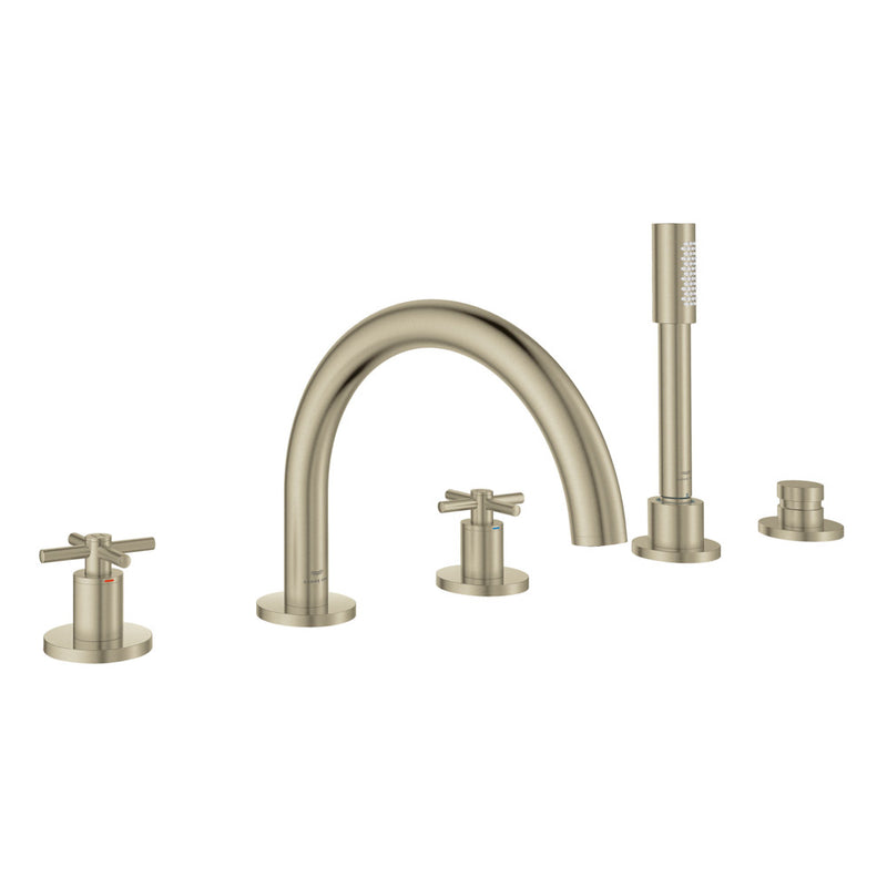Grohe 25274 Atrio New 5-Hole 2-Handle Deck Mount Roman Tub Faucet with 1.75 GPM Hand Shower