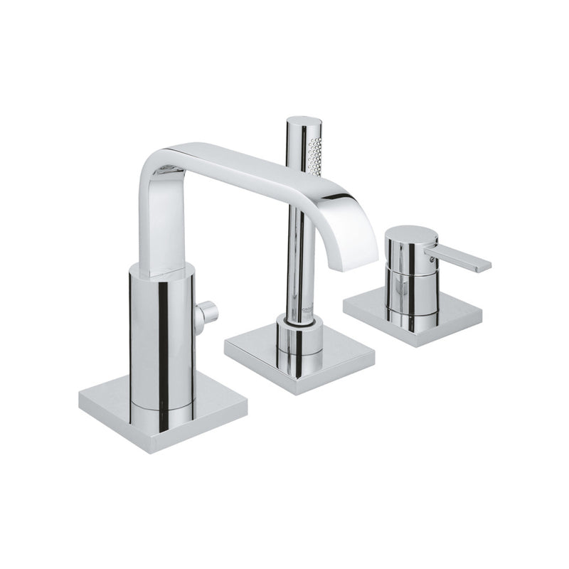 Grohe 19302 Allure 3-Hole Single-Handle Deck Mount Roman Tub Faucet with Hand Shower