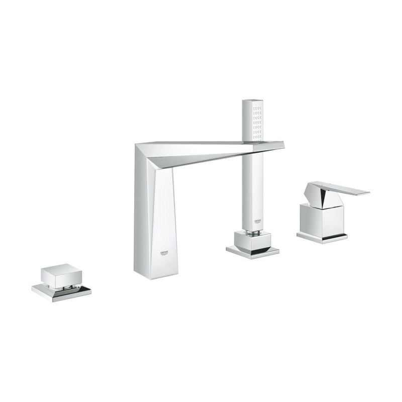 Grohe 19787 Allure Brilliant 4-Hole Single-Handle Deck Mount Roman Tub Faucet with 6.6 L/min - 1.75 GPM Hand Shower