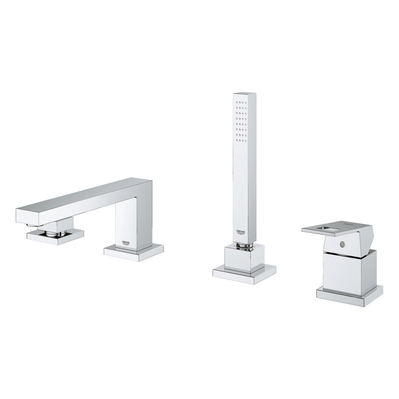 Grohe 19897 Eurocube 4-Hole Single-Handle Deck Mount Roman Tub Faucet with 6.6 L/min - 1.75 GPM Hand Shower