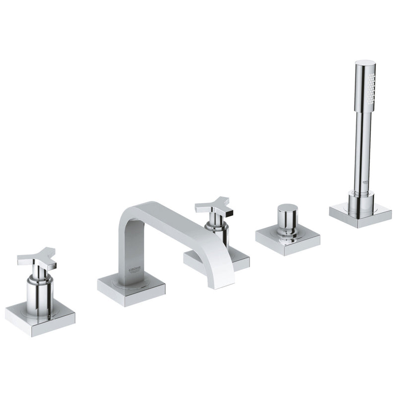 Grohe 25083 Allure 5-Hole 2-Handle Deck Mount Roman Tub Faucet with 6.6 L/min - 1.75 GPM Hand Shower