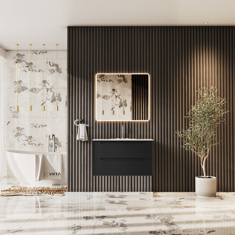 Virta 36 Inch MIA Wall Hung Single Sink Vanity - Single