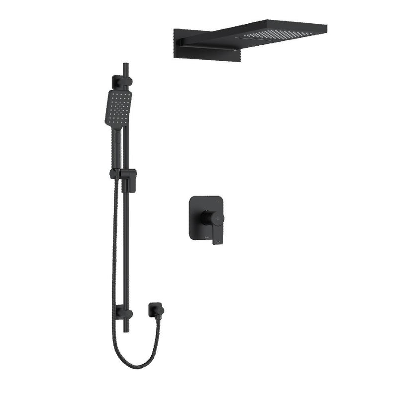 Riobel Fresk 3-Way Shower System with Hand Shower Rail and Rain and Cascade Shower Head KIT2745FR