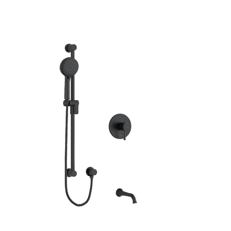 Riobel Edge 2-Way Shower System Trim with Spout and Hand Shower Rail  TKIT1244EDTM