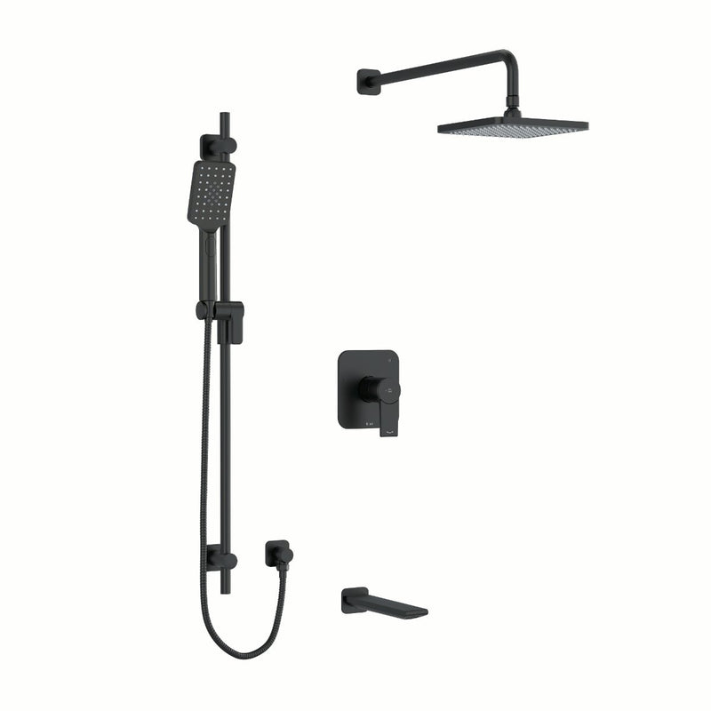 Riobel Fresk 3-Way Shower System Trim with Hand Shower Rail, Shower Head and Spout TKIT1345FR