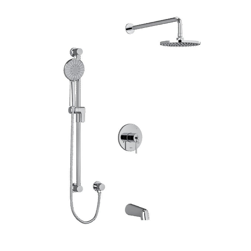 Riobel GS 3-Way Shower System Trim with Hand Shower Rail, Shower Head and Spout TKIT1345GS