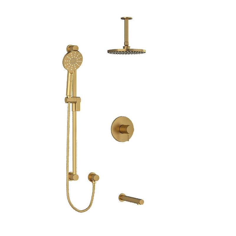 Riobel Riu 3-Way Shower System Trim with Hand Shower Rail, Shower Head and Spout TKIT1345RUTMKN