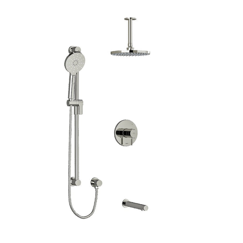 Riobel Riu 3-Way Shower System Trim with Hand Shower Rail, Shower Head and Spout TKIT1345RUTMKN