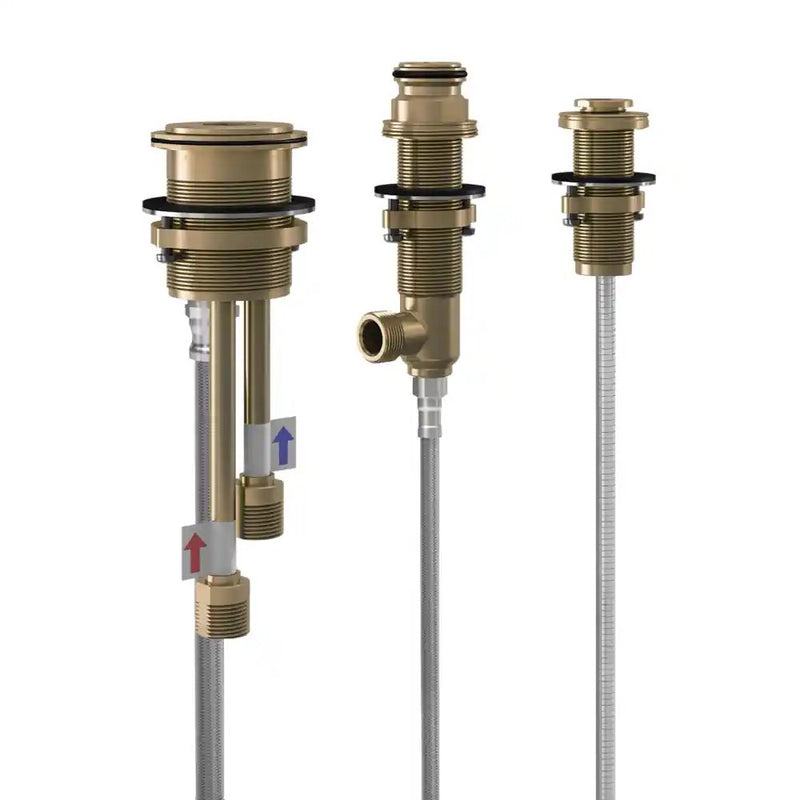 Kalia Rough-In 3-Piece Deckmount Tub Filler With Handshower And Test Cap