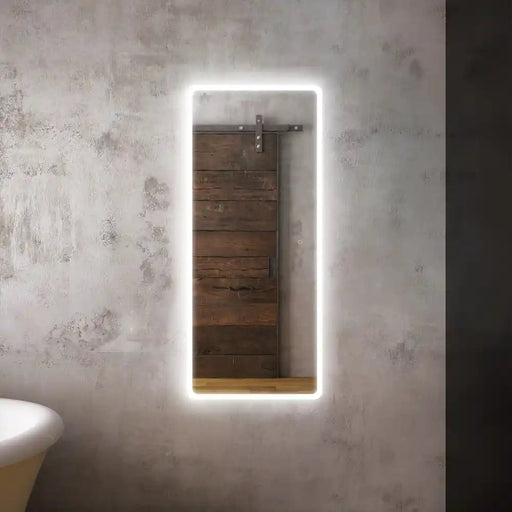 Kalia Profila Rect. Led Lighting Mirror 24 X 56 With Frosted Strip Edge And 2-Tones Touch Switch