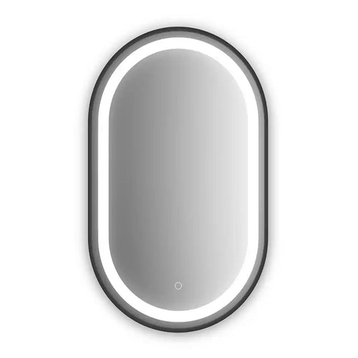 Kalia Effect Oblong Led Illuminated Oblong Shape Frame Mirror With Frosted Strip And Touch-Switch For Color Temperature Control