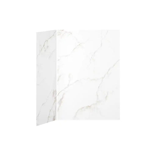 Kalia 60X32 Gold Minerals 60X32 2-Panel Shower Wall Kit For Corner Installation - Gold Minerals Gloss