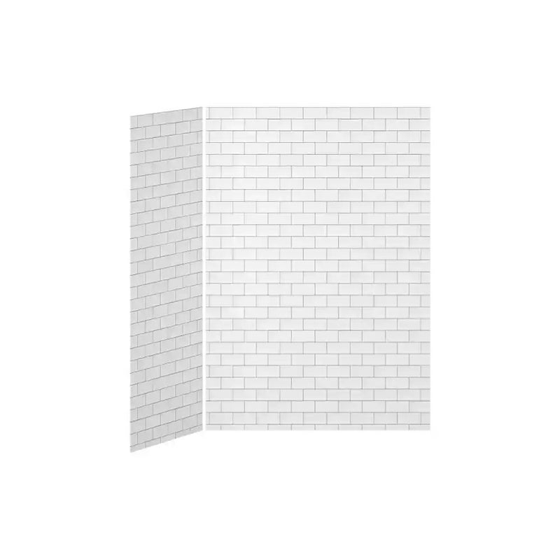 Kalia 60X32 Tiles 60X32 2-Panel Shower Wall Kit For Corner Installation - Tiles Gloss