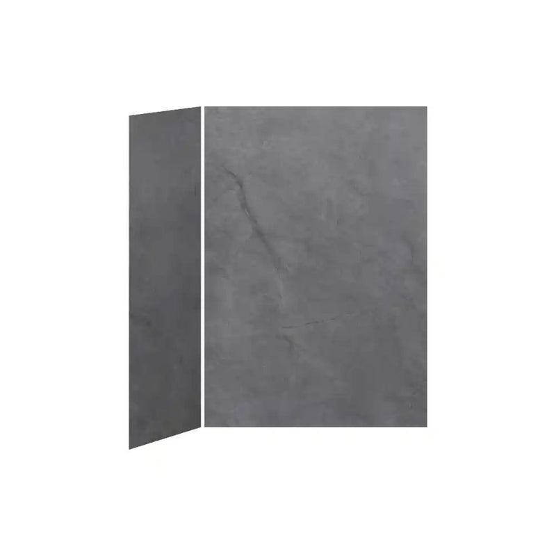 Kalia 60X32 Concrete 60X32 2-Panel Shower Wall Kit For Corner Installation - Concrete