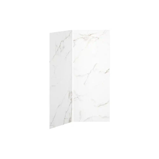Kalia 36X36 Gold Minerals 36X36 2-Panel Shower Wall Kit For Corner Installation - Gold Minerals Gloss