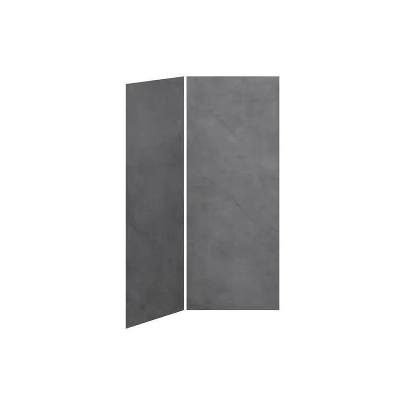 Kalia 36X36 Concrete 36X36 2-Panel Shower Wall Kit For Corner Installation - Concrete